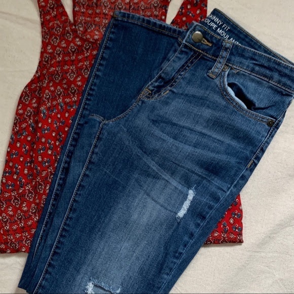 GAP Denim - Women’s Gap Skinny Distressed DRK/IDGO, 2/26